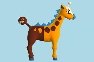 Girafarig giraffe, balloon, Pokemon, Pokémon, Digimon, animal, animals, cartoon