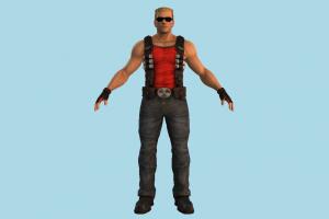 Duke Nukem man, male, people, human, character, strong, muscles, fighter