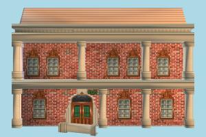 Building house, home, building, cartoon, build, residence, domicile, structure