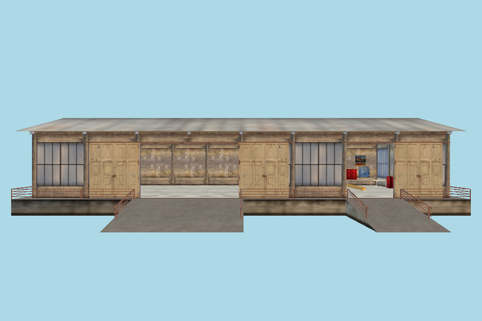 Car Garage Workshop 3d model
