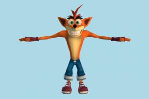 Crash Bandicoot Crash-Bandicoot, crash, bandicoot, cartoon-character, toony, cartoon, character