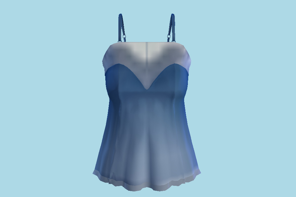 Blue Dress 3d model