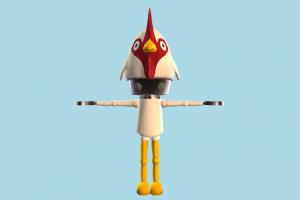 Chicken chicken, hen, rooster, bird, air-creature, cartoon, robot