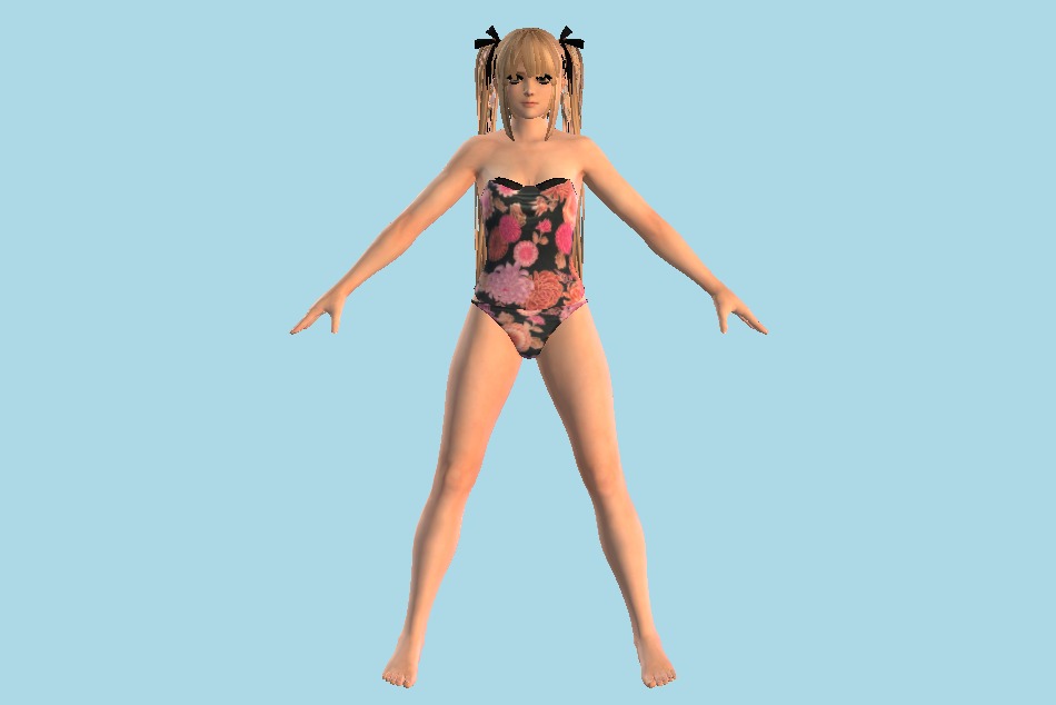 Marie Rose Bikini Girl 3d model