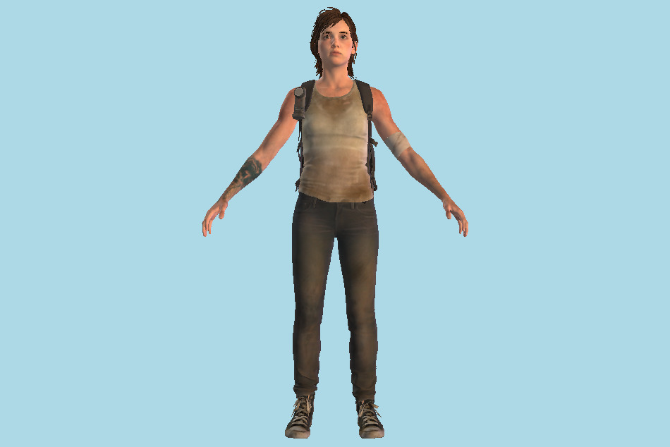 The Last Of Us 2 - TLOU2 Ellie Girl 3d model