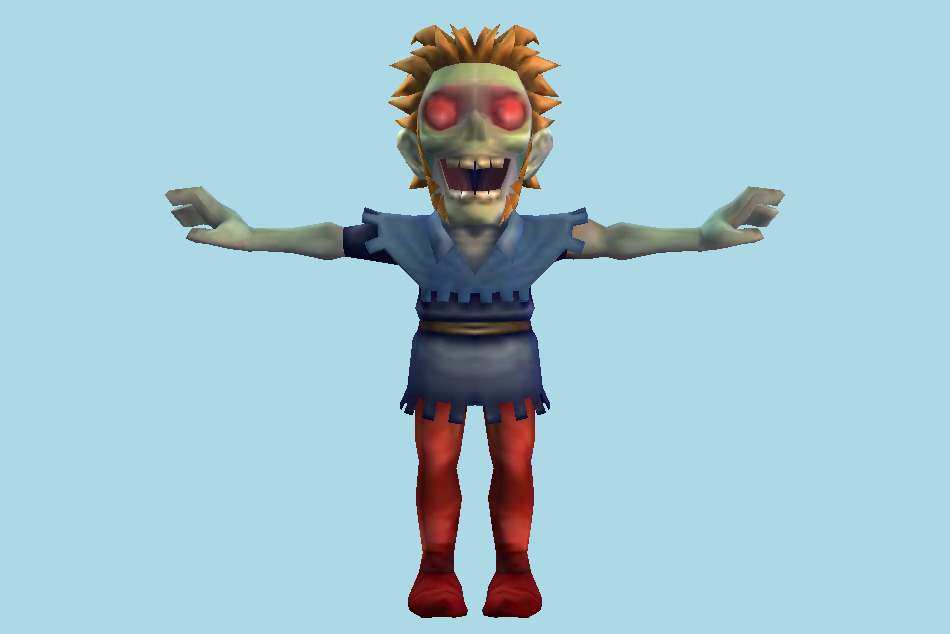 Zombie Panic in Wonderland Winter Zombie 3d model