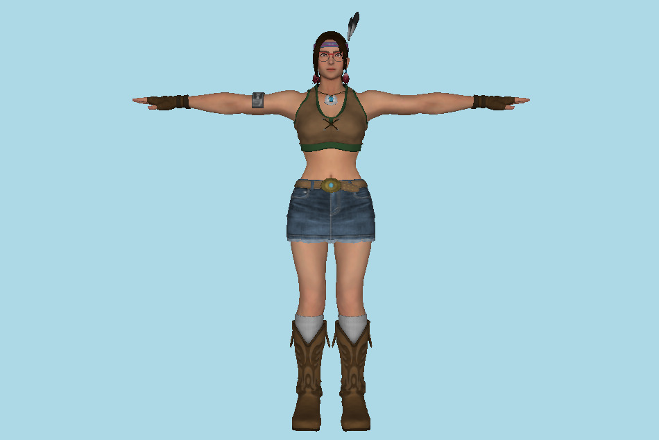 Tekken Julia Chang - Classic Tribe Outfit 3d model