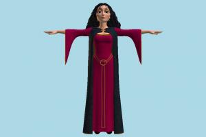 Mother Gothel Kingdom-Hearts, KH, disney, cartoon-character, woman, lady, girl, female, people, character, witch