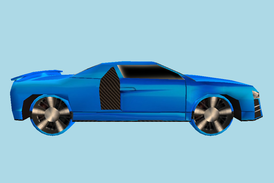 Roblox Blue Speedster Car 3d model