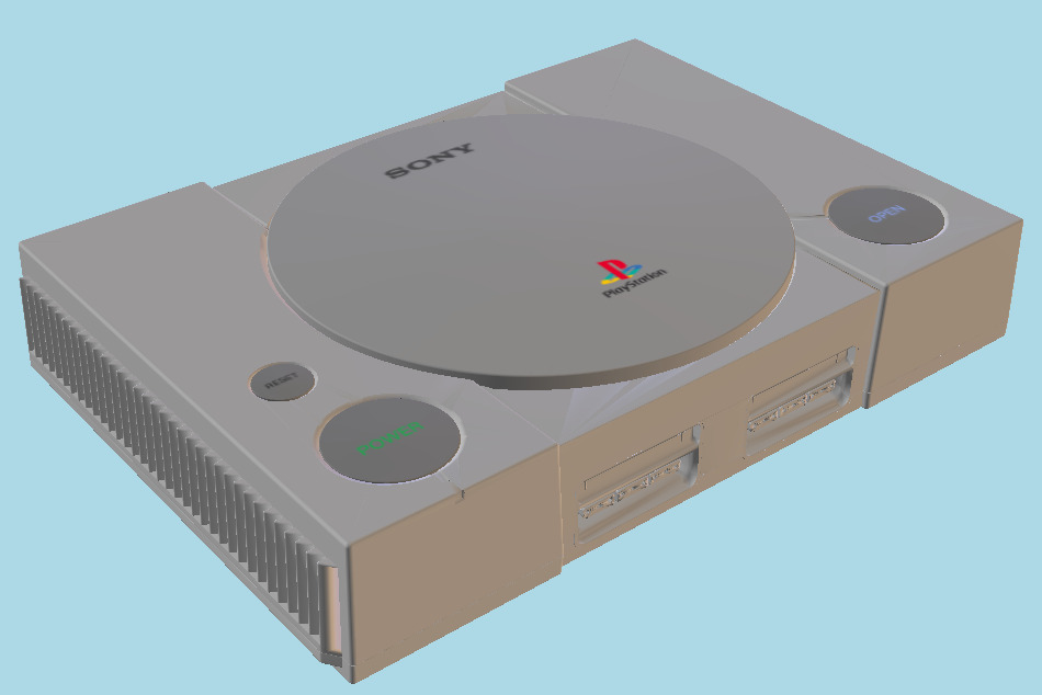 PlayStation 1 Console 3d model
