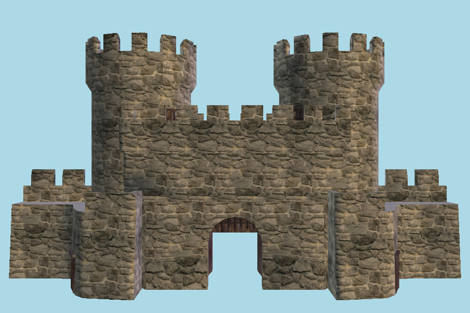 Medieval Gate House 3d model