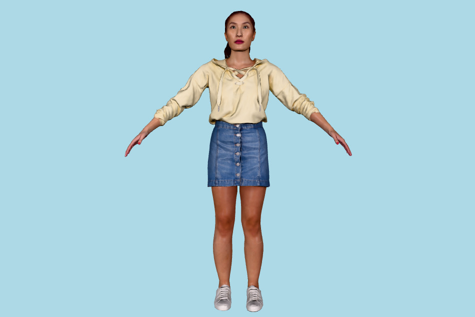 Mika Casual Female 3d model