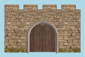 Wall Gate gate, wall, door, castle, tower, building, build, structure