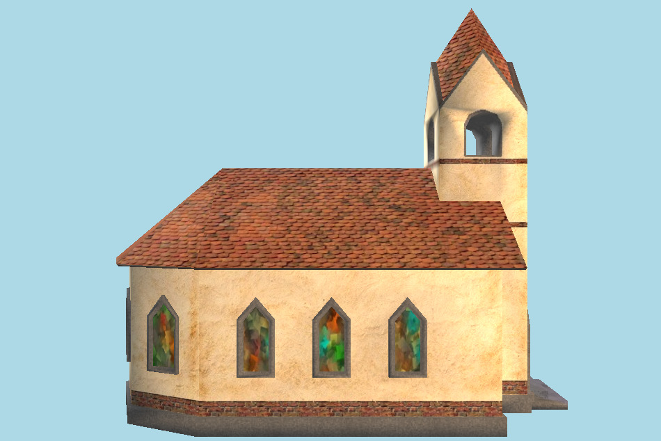 Church Castle Building 3d model