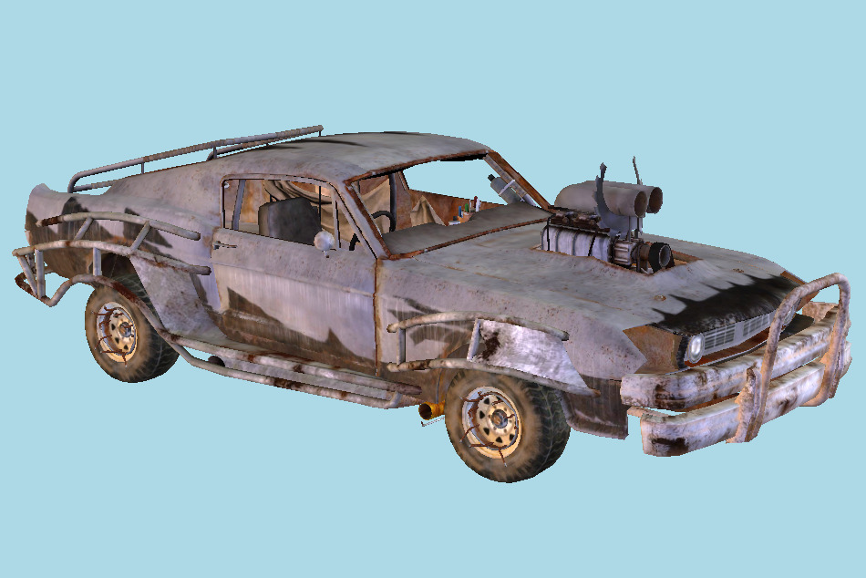 Mad Max - Argent Cavalier Savage Car 3d model