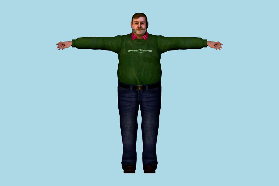 Hostage Man 3d model