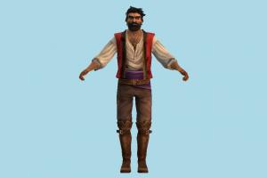 Man man, strong, male, people, human, character, cartoon, lowpoly