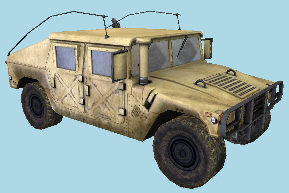 Hummer Army 3d model