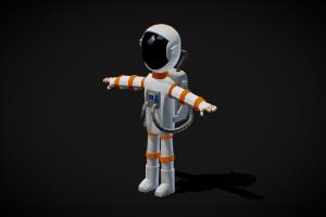 Astronaut Lowpoly (Rigged) astronaut, low-poly-art, low-poly-character, maya, character, low-poly, cinema4d