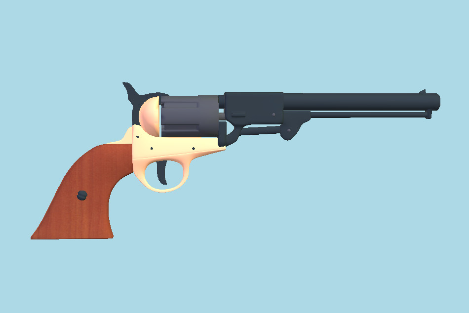 Confederate Pistol 3d model