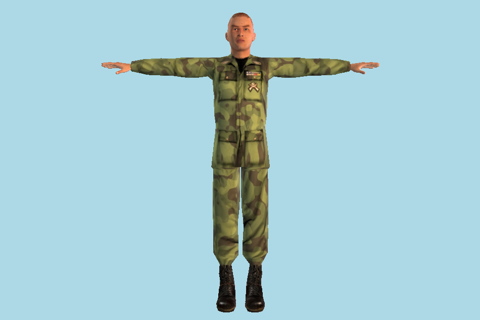 Modern Soldier 3d model