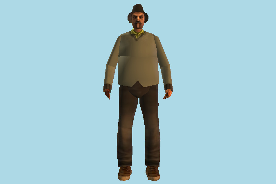 Grand Theft Auto III Old Man 3d model