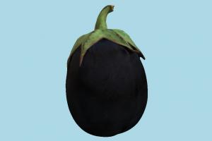 Eggplant fruit, vegetable, food, scanned