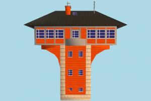 Building house, home, building, build, apartment, flat, residence, domicile, structure, lowpoly