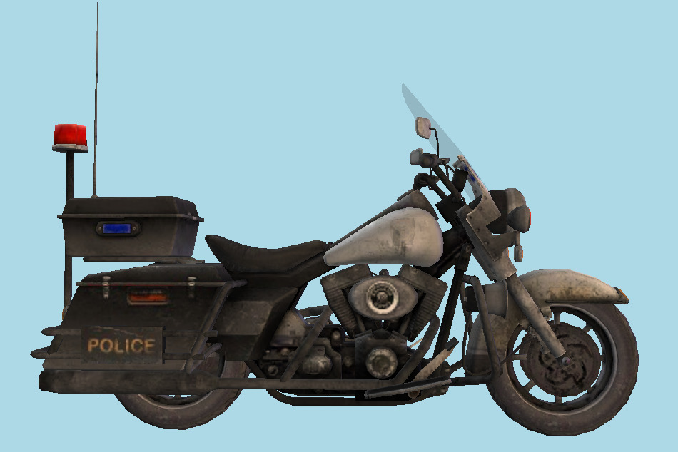 Police Bike 3d model