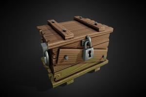 Stylized Crate crate, games, assets, rust, packaging, prop, vintage, warehouse, transport, rusty, cargo, box, package, substancepainter, substance, asset, gameasset, stylized, container, industrial, gameready