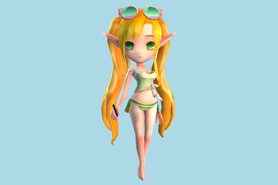 Summoners War Beach Girl Fairy 3d model