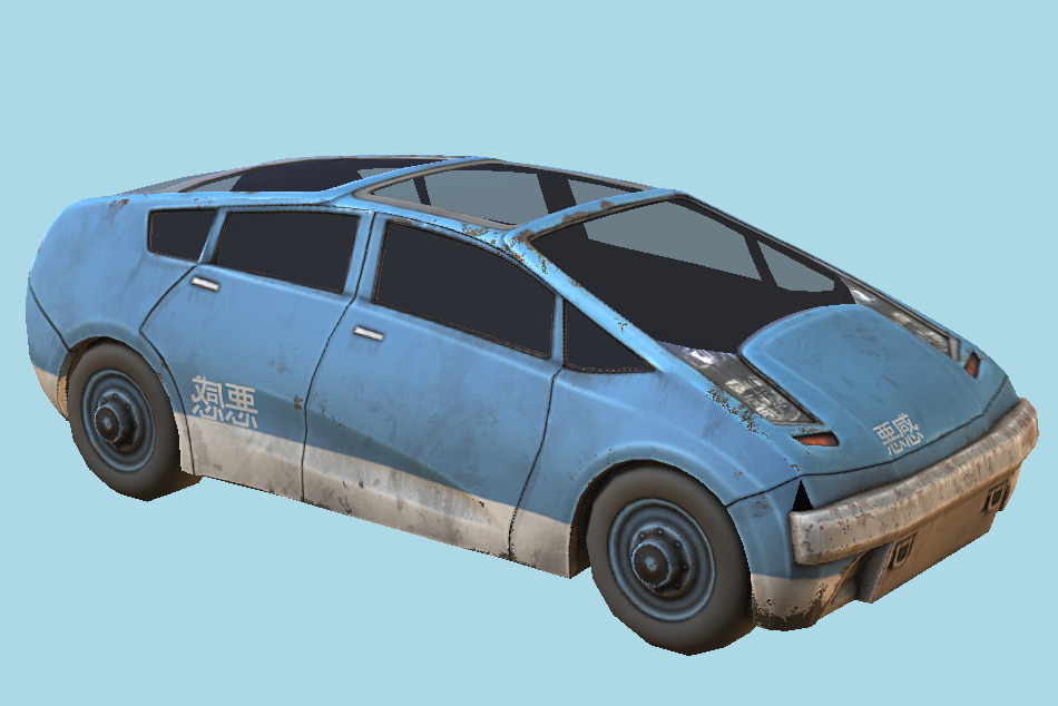 Cyberpunk Civilian Car 3d model