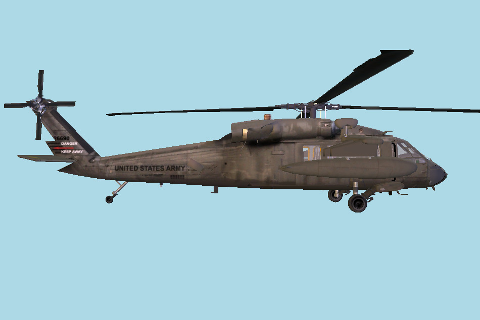UH-60 Helicopter Blackhawk 3d model