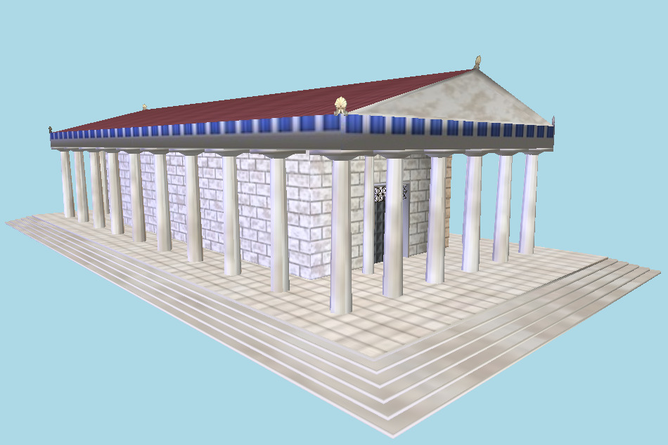 Greek Temple Ancient Building 3d model