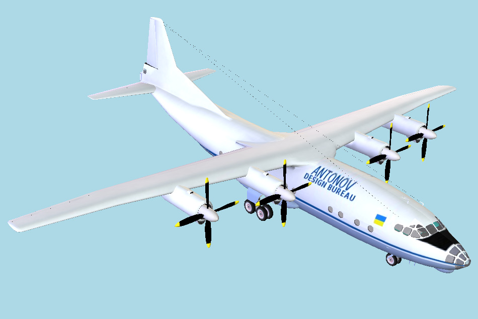 Antonov An 12 Airplane 3d model