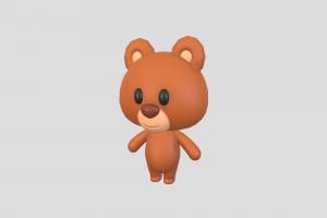 Character004 Bear bear, toon, little, teddy, kid, toy, mascot, doll, mammal, brown, zoo, grizzly, character, cartoon, animal