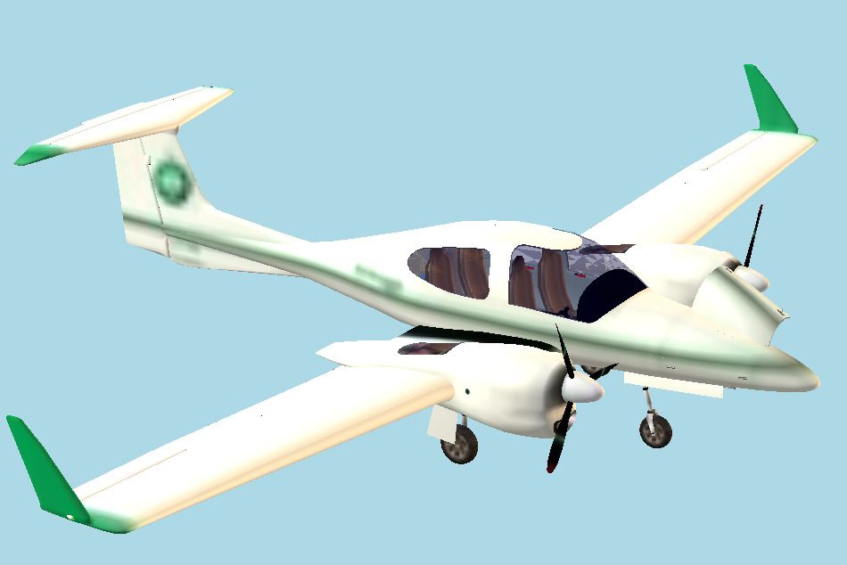 Diamond DA42 Aircraft 3d model