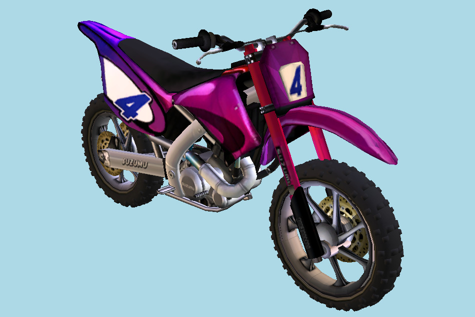 Suzumu Bike Motorcross Purple 3d model