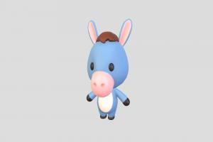 Character044 Donkey toon, cute, little, baby, toy, mascot, donkey, zoo, farm, mule, ass, character, cartoon, horse, animal