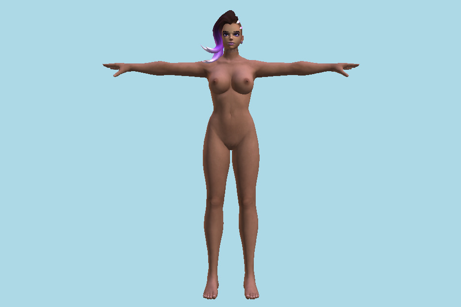 Sombra Girl Nude 3d model