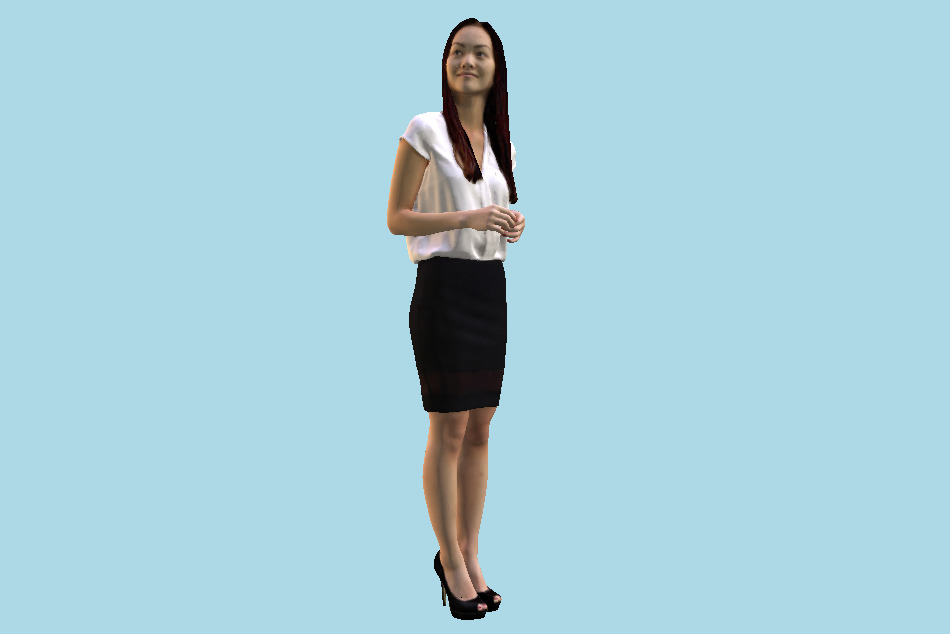 Asian Business Woman 3d model