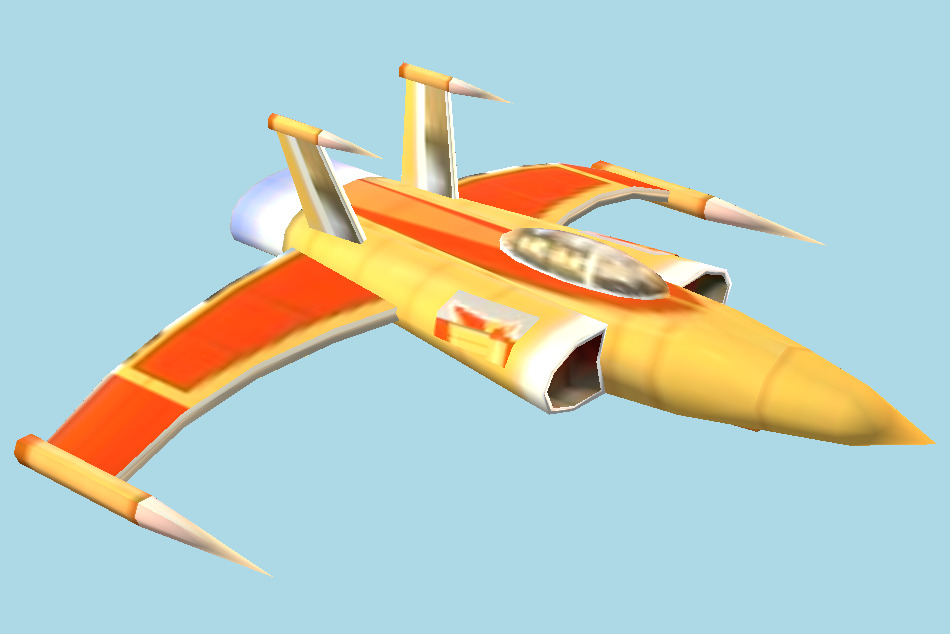 Attack of the Friday Monsters! A Tokyo Tale Space Defense Department Sparrow Fighter 3d model