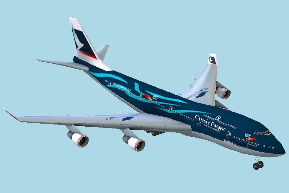 HK Cathay Pacific Airlines Boeing 737 3d model
