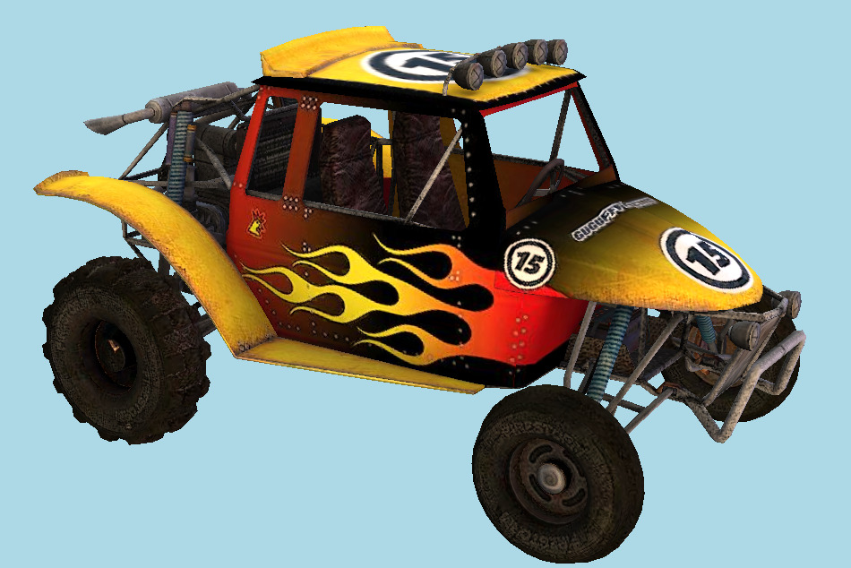 Fireburst - Buggy Car 3d model