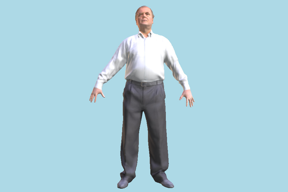 Adult Man Office Style 94 3d model