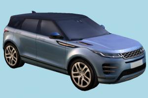 Range Rover range-rover, land-rover, 4x4, suv, european, luxury, evoque, crossover, 2020, lowpolly, offroad, car, vehicle, carriage, transport