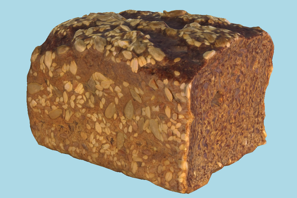 Piece of Bread Cake 3d model
