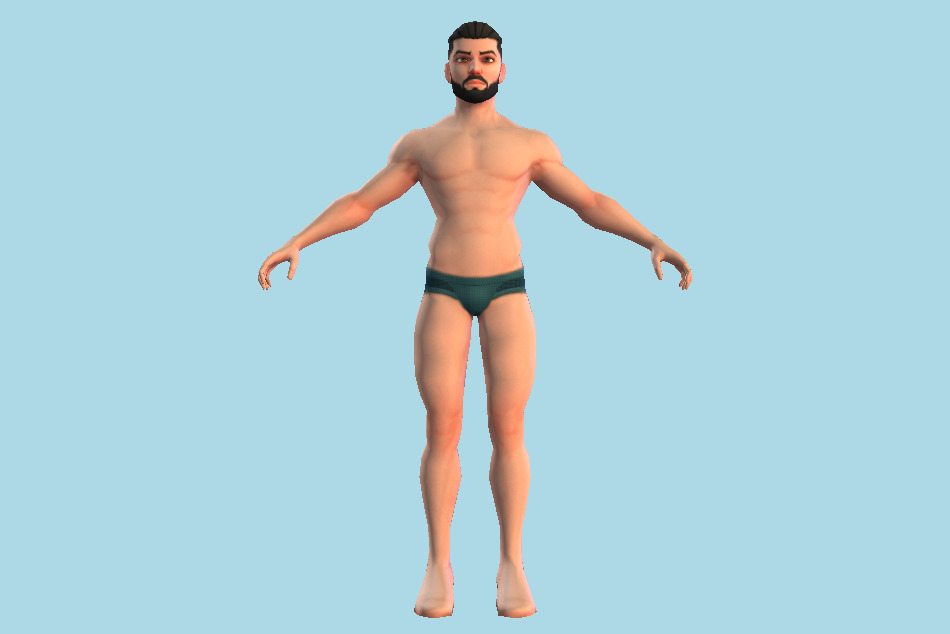 Stylized Male Man Character 3d model