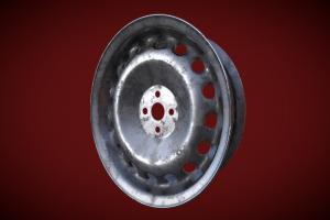 LADA Dirty Rim (game ready) by mkaplunow wheel, rim, wheels, lada, rims, ussr, old-car, vaz, zhiguli, dirty-rim, dirty-rims