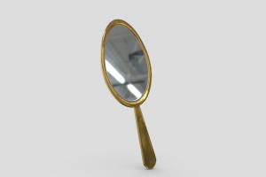 Hand Mirror 2 storage, bathroom, frame, bedroom, luxury, retro, beauty, deco, mirror, classic, cabinet, styling, art, hand, gold, haouseware